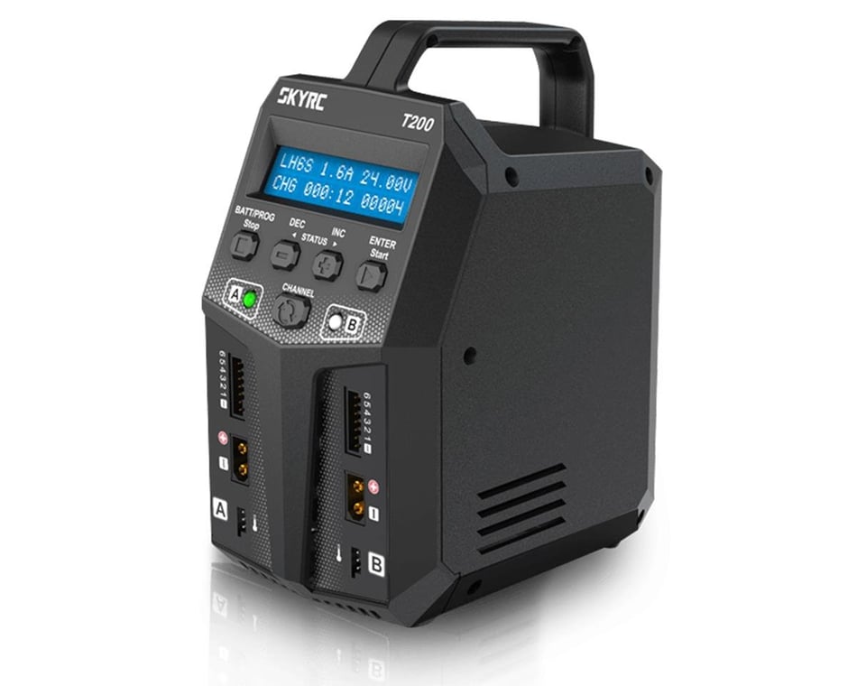 SkyRC T200 Dual AC/DC Battery Charger (6S/10A/100W x2) - Iron City RC Hobbies