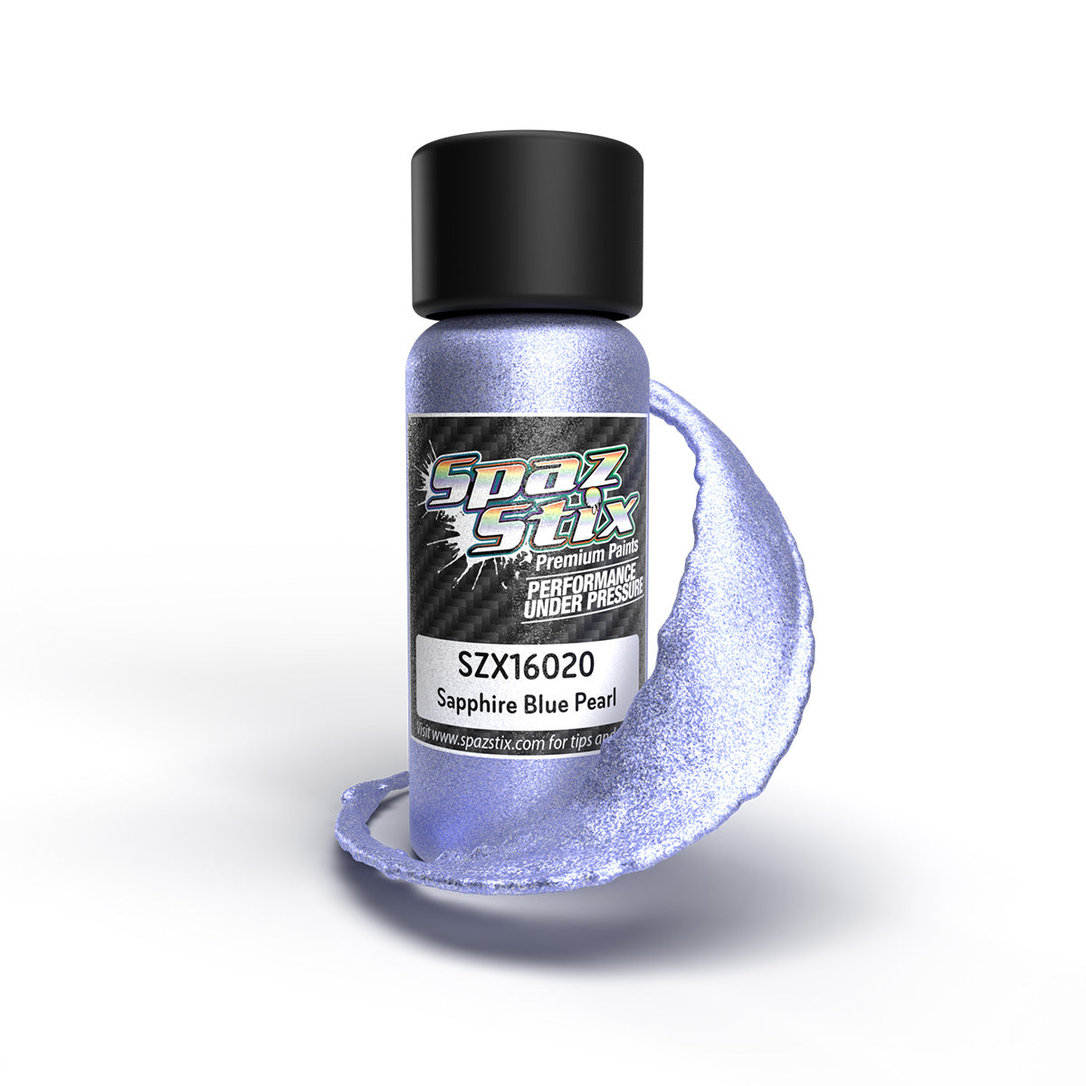 Spaz Stix Sapphire Blue Pearl Airbrush Ready Paint, 2oz Bottle
