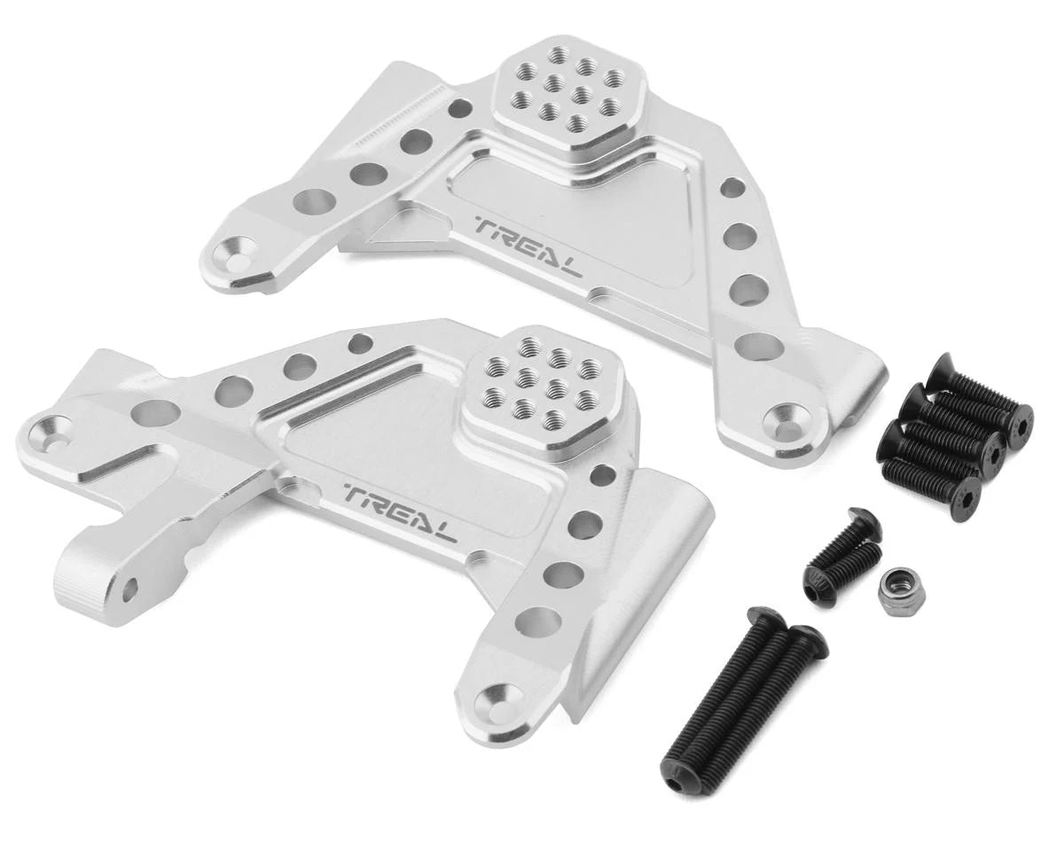 Treal Hobby SCX6 Aluminum Front Shock Towers (Black) (2) w/Panhard