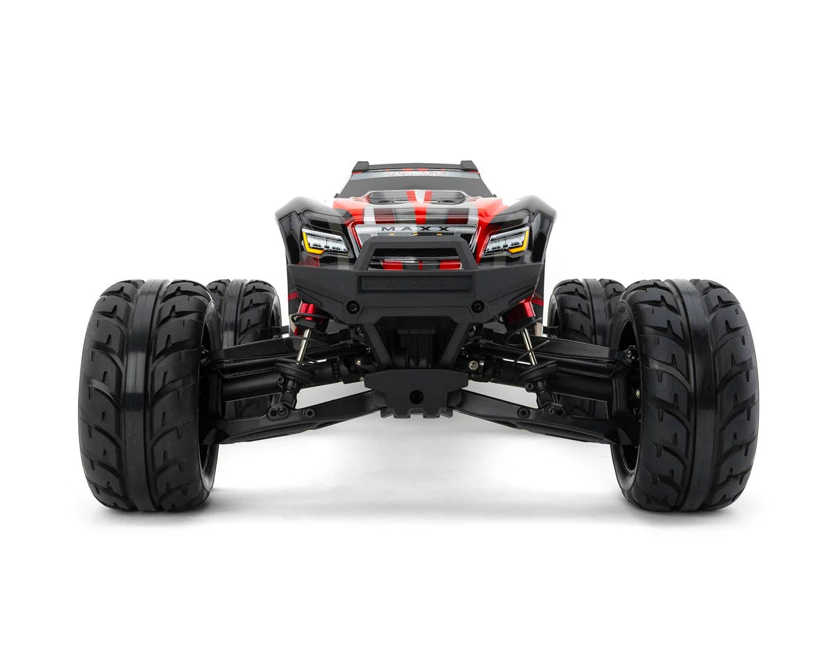 UpGrade RC Belted Street Radials 2.9" Pre-Mounted Tires for Traxxas MAXX (2) (Regular & Wide Offset Hexes Included)