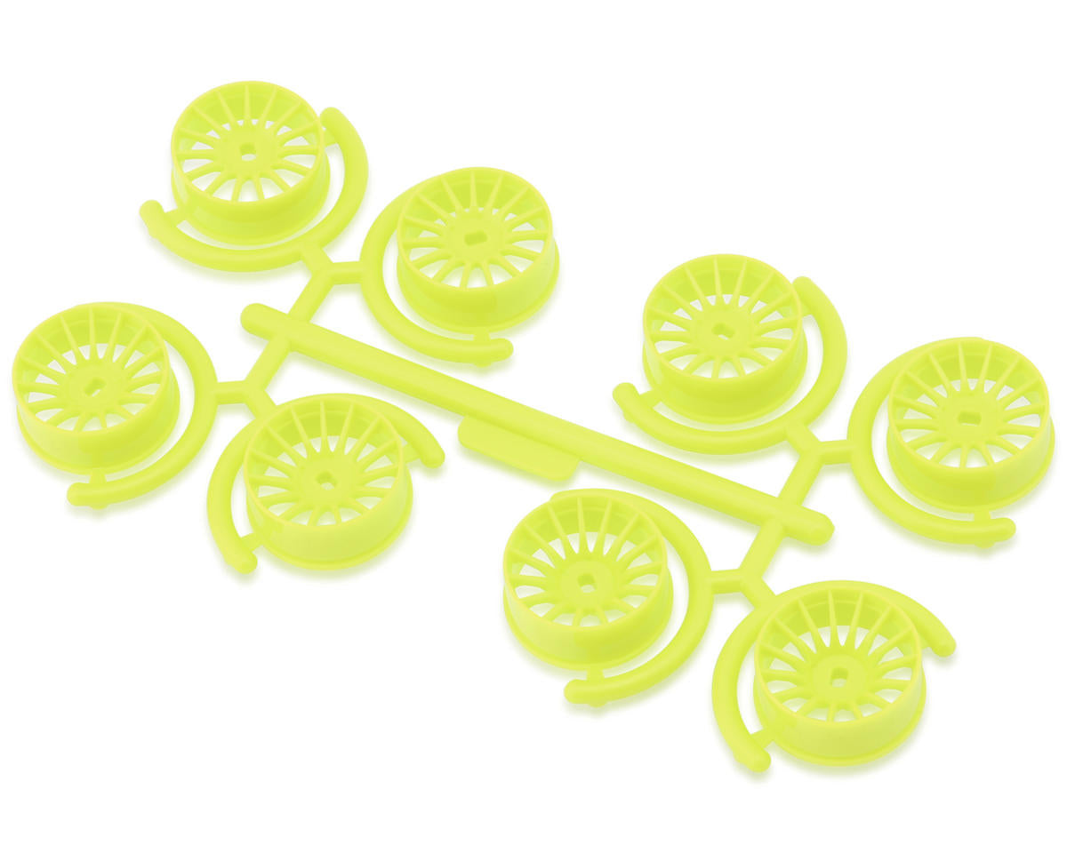 Yeah Racing Mini-Z AWD 8.5mm Multi-Spokes Narrow Wheel Set (Florescent Pink) (0mm/+1mm/+2mm/+3mm)