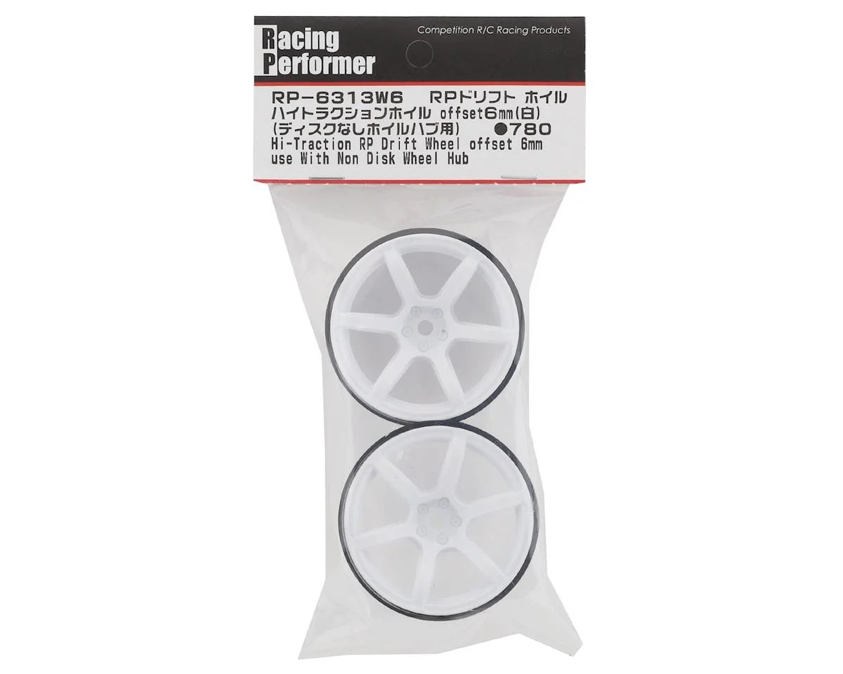 Yokomo 12mm Hex Racing Performer High Traction RWD Drift Wheels (2) (6mm Offset) (Choose Color)