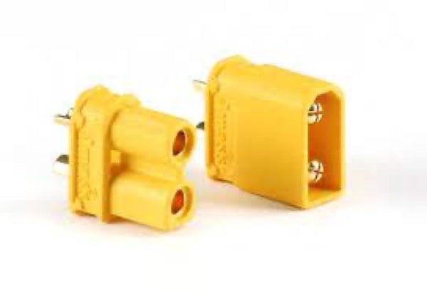 XT30U M/F Yellow DC Connector (1 Pair) - Iron City RC Hobbies