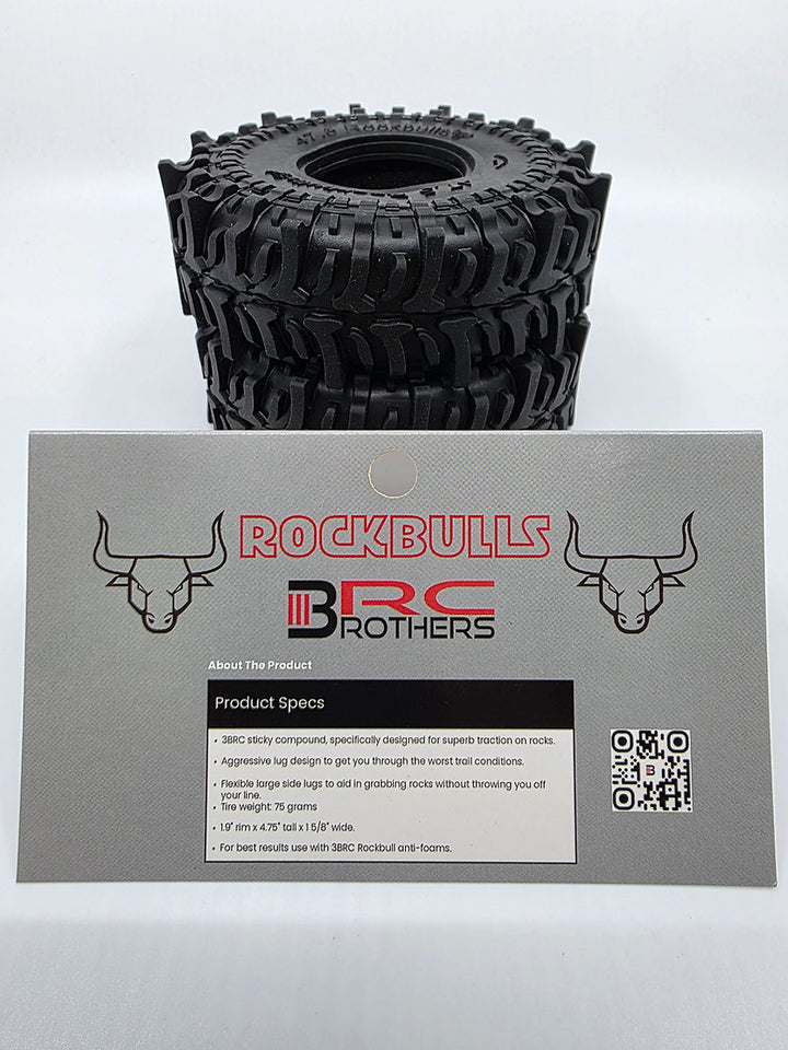 3BrothersRC Rockbulls (3brc stickies) 4.75x1.9. One pair(2 tires).