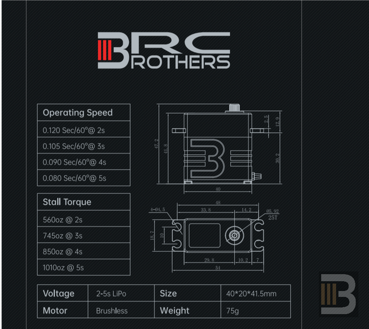 3 Brothers RC G13 PRO direct-power servo
