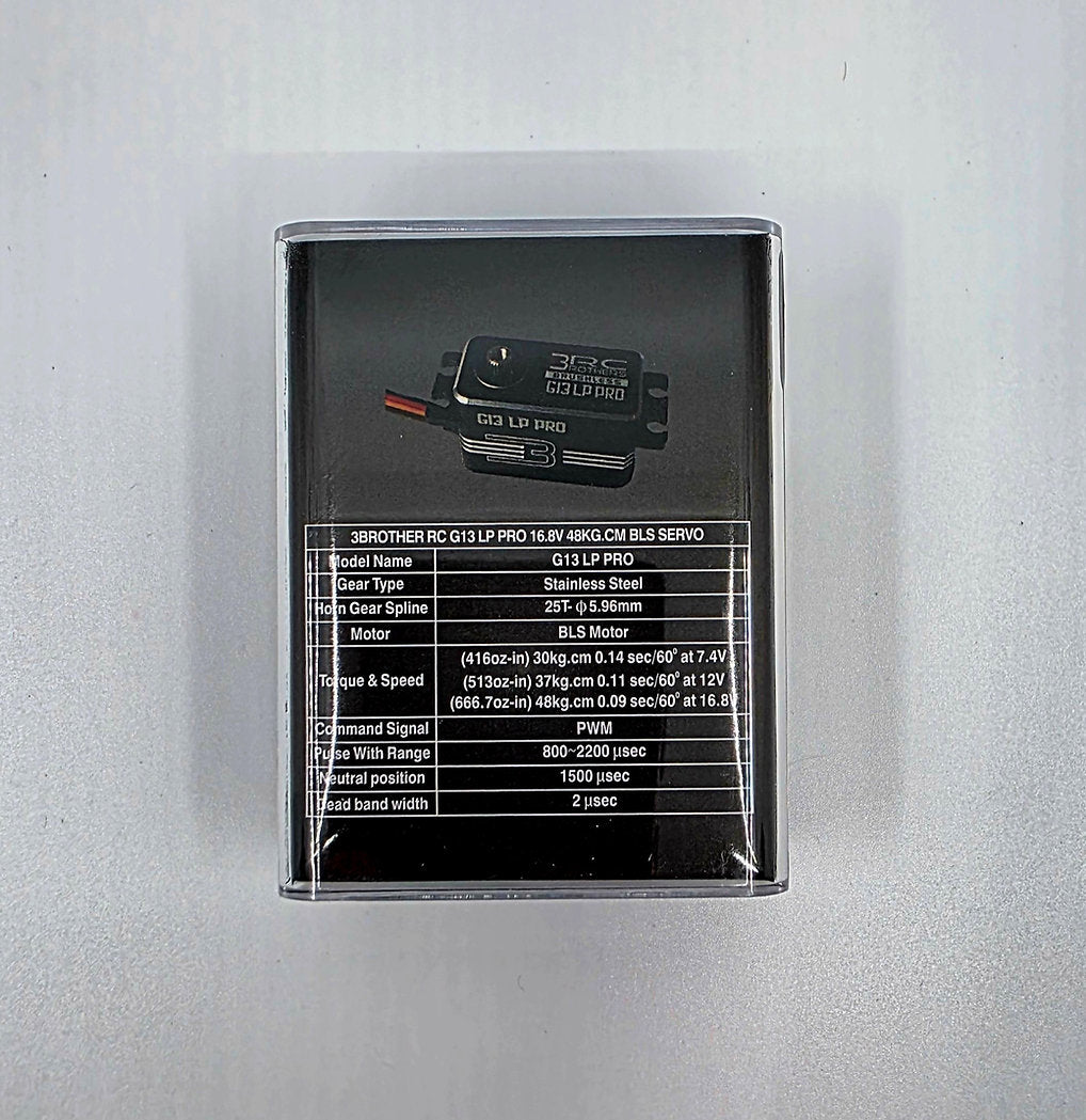 3BrothersRC G13 LP PRO servo. Direct-power, low profile.