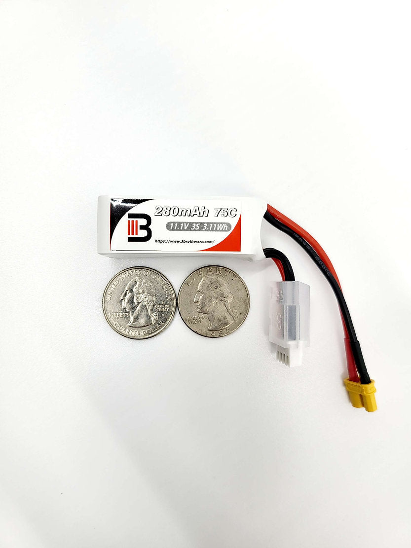 3 Brothers 280mah 3s Competition Series Lipo Battery (XT30)