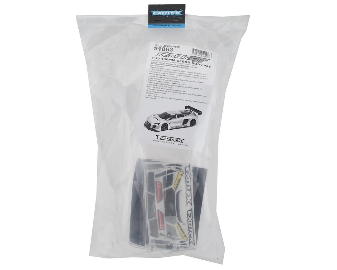 Exotek R·Tek USGT Touring Car Sedan Body w/Wing (Clear) (190mm) - Iron City RC Hobbies