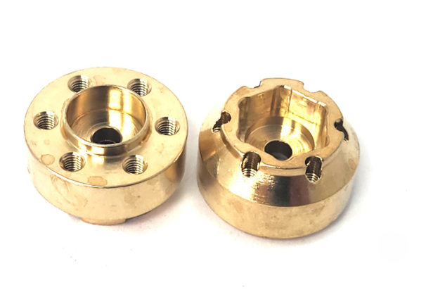 Dlux Brass Wheel Hub, 12mm Hex