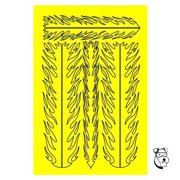 Mid-America 1/32-1/24 Paint Mask - (Choose Design) - 4.25" x 5.5"