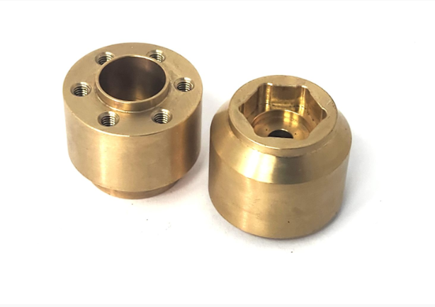 Dlux Brass Wheel Hub, 12mm Hex