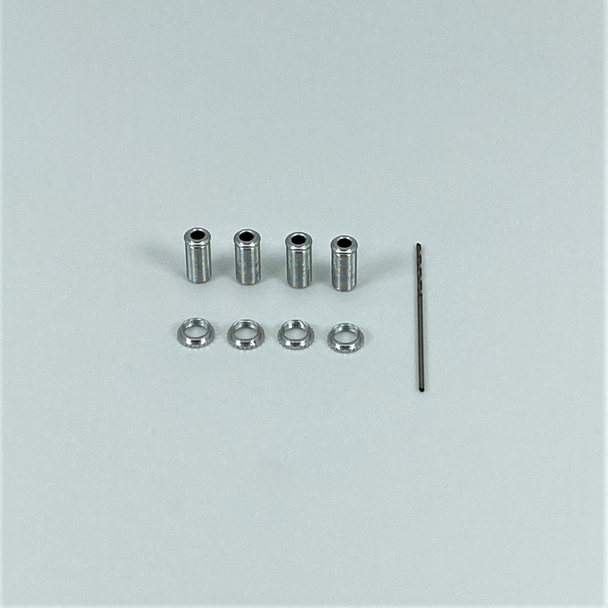 1RC Threaded Alum Shock Body Set, Silver, 18th Scale (4)