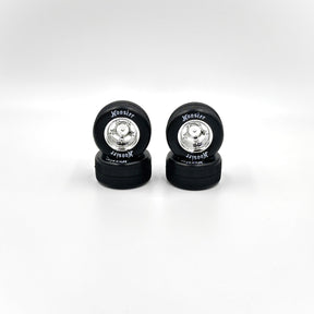 1RC FR/RR Soft Tires & Chrome Wheels, 1/18 Asphalt LM (4) - Iron City RC Hobbies