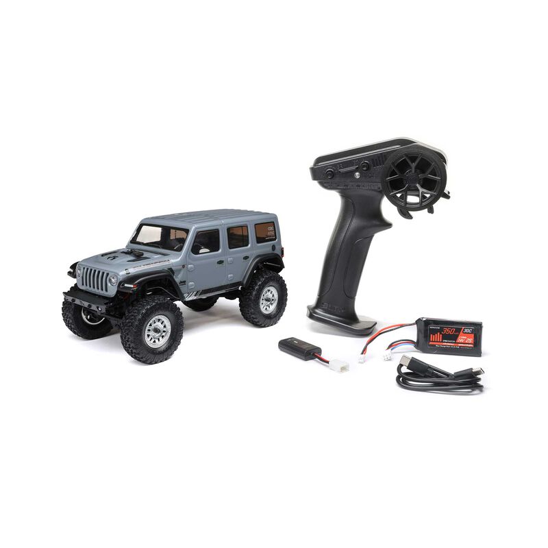 Axial 1/24 SCX24 Jeep Wrangler JLU 4X4 Rock Crawler Brushed RTR, Gray - Iron City RC Hobbies