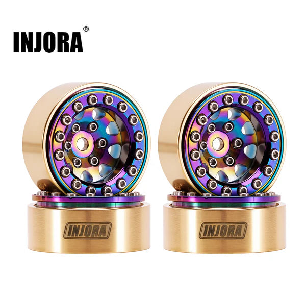 INJORA 1.0" Brass -3.75mm Offset Wheels for Micro Crawlers