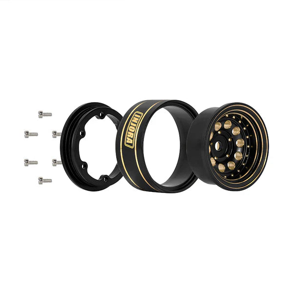 INJORA 1.0" 39g/pcs Brass -2.65mm Offset Wheels for Micro Crawlers