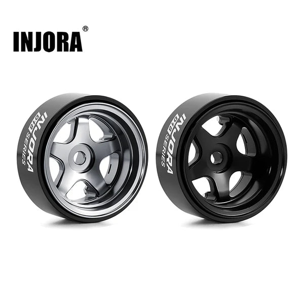 INJORA 0.7" D18 5-Spoke Aluminum Wheels for 1/30 SCX30 (Choose Color)