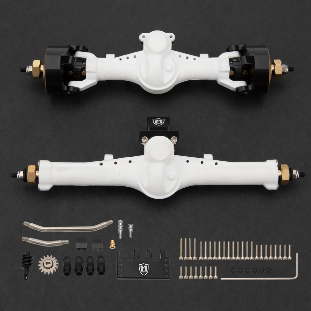 MEUS Racing SCX24 Nylon V2 Isokinetic Front Rear Axles 3-Section CVD With 52° Steering Angle for 1/24 SCX24 (Choose Color)