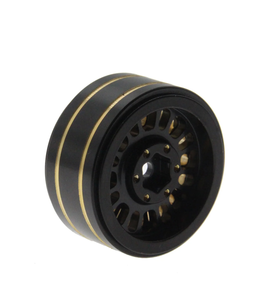 Powerhobby 1.2" Brass Beadlock Wheels (4) 1/18 / 1/24 Rock Crawler