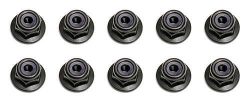 Associated Locknuts, M3, flanged, black