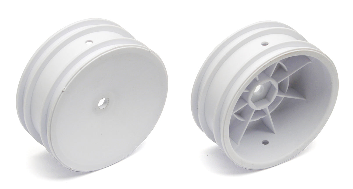 Associated 2WD Front Wheels, 2.2 in, 12 mm Hex, whit