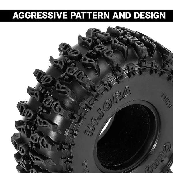 INJORA 1.0" 64*24mm Cling On Tires (T1020) (4)
