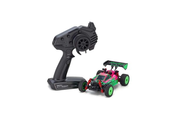 MINI-Z Buggy Ready set INFERNO MP9 TKI Pink / Green - Iron City RC Hobbies