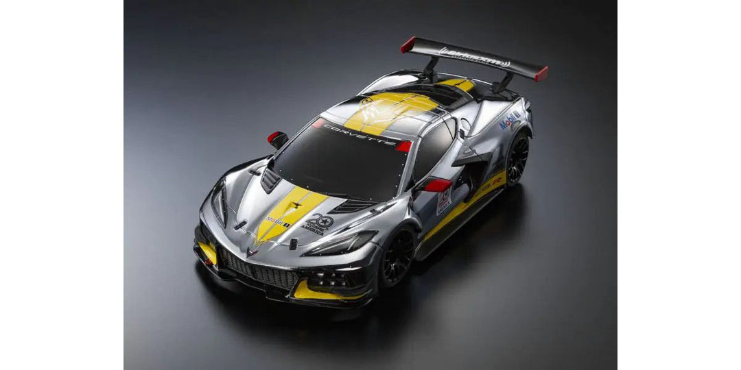 MINI-Z RWD MR-04 readyset CHEVROLET® CORVETTE® C8.R Chrome / Yellow Kyosho America 20th Anniversary - Iron City RC Hobbies