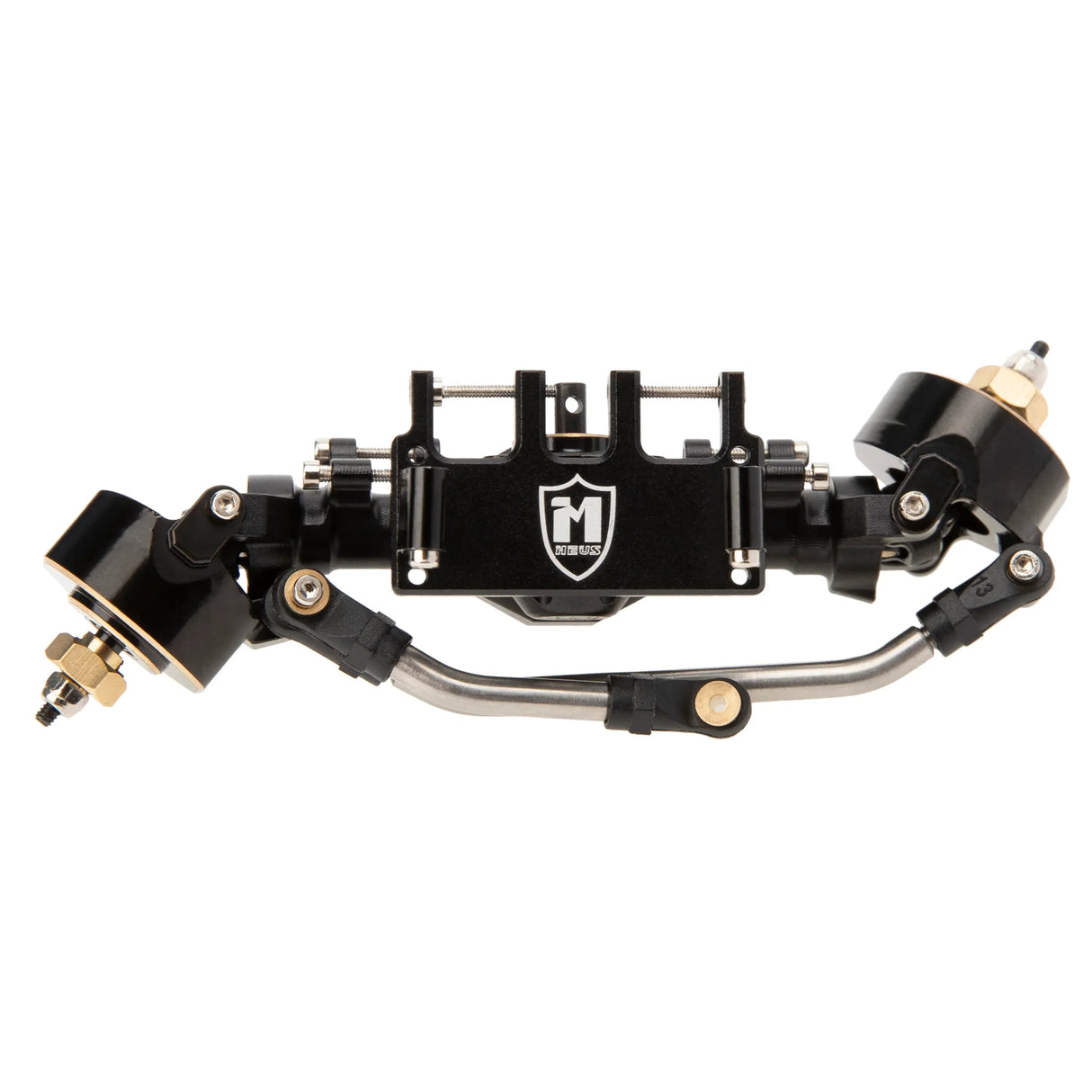 MEUS RACING Isokinetic 3-Section CVD Front Axles Maximum Steering Angle 52° Wider +5MM for Axial SCX24 Deadbolt C10 JLU Gladiator Bronco (Black, Front)