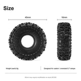 INJORA 0.7" 45*16mm Cling On Tires for 1/30 SCX30 (T7031) (4)