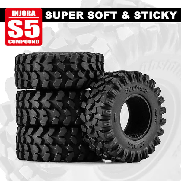 INJORA 1.3" 64*24mm Obsidian Tires (T1323)