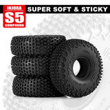 INJORA 0.7" 44*16mm XHX Pin Tires for 1/30 1/32 RC Crawlers (T7030) (4)