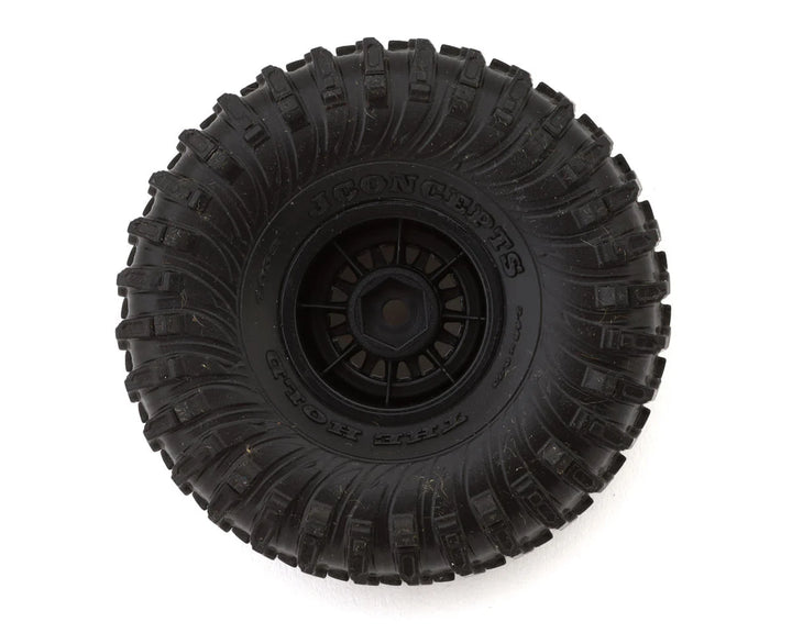JConcepts The Hold 1.0" Pre-Mounted Tires (63mm OD) (2) w/Crusher Wheels (Green) - Iron City RC Hobbies