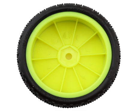 JConcepts Pin Swag LP Wide 2.2" Pre-Mounted 2WD Front Buggy Carpet Tires (Pink) (Yellow) (2) w/12mm Hex