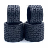Gravity RC 12th scale rubber tires, black wheel, set of 4, pre glued