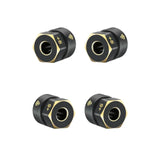 Treal Brass Extended Hex Hubs Wheel Spacers for SCX24 Upgrades +5mm Black