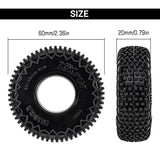 INJORA 1.0" 60*20mm XHX Pin Tires (T1022P) (4)