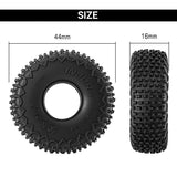 INJORA 0.7" 44*16mm XHX Pin Tires for 1/30 1/32 RC Crawlers (T7030) (4)
