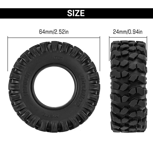 INJORA 1.3" 64*24mm Obsidian Tires (T1323)