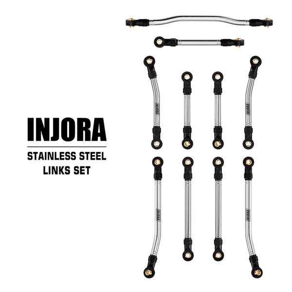 INJORA Stainless Steel High Clearance Links & Steering Links Set for 1/18 HPI Venture18