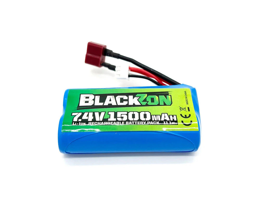 BlackZon Battery Pack (Li-ion 7.4V, 1500mAh), w/T-Plug, Smyter - Iron City RC Hobbies