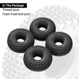 INJORA 0.7" 44*16mm XHX Pin Tires for 1/30 1/32 RC Crawlers (T7030) (4)