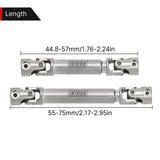 INJORA Stainless Steel Drive Shafts with D Shaped Hole for SCX24 C10 JLU Bronco Base Camp 4Runner