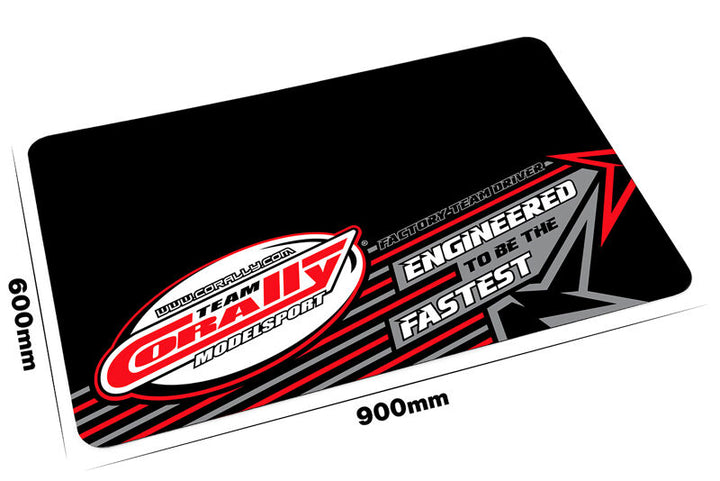 Team Corally Pit Mat - Medium - 900x600mm - 3mm thick - Iron City RC Hobbies