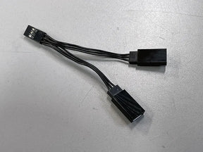 Reflex Y Splitter – 80mm All Black Cable – 700550 - Iron City RC Hobbies