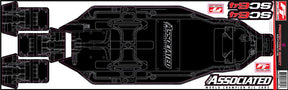 Team Associated RC10SC6.4 FT Chassis Protective Sheet, Printed - Iron City RC Hobbies