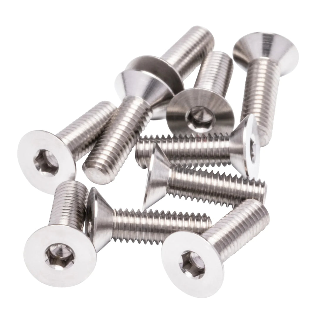 1up Racing Pro Duty Titanium Screws -Flat Head- M3x10 (10pcs) - Iron City RC Hobbies