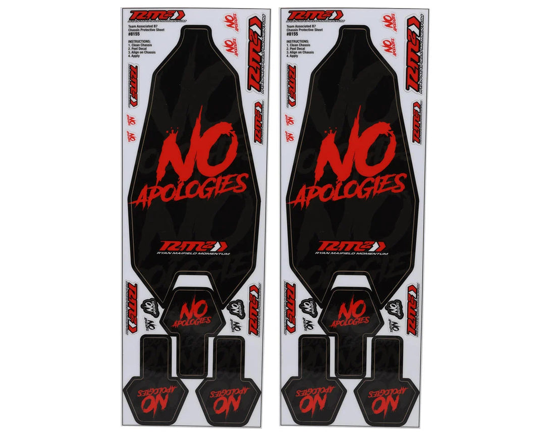 JConcepts RC10B7 RM2 "No Apologies" Precut Chassis Protective Sheet (2) - Iron City RC Hobbies