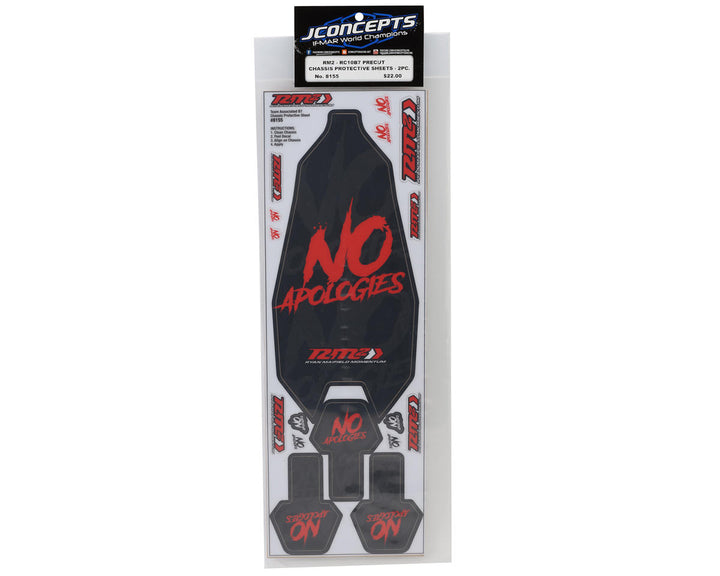 JConcepts RC10B7 RM2 "No Apologies" Precut Chassis Protective Sheet (2) - Iron City RC Hobbies