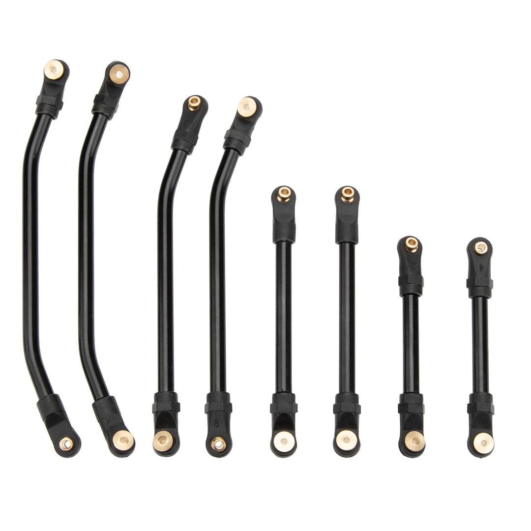 MEUS Racing 8PCS SCX24 Double Bent High Clearance Chassis Links for Axial 1/24 SCX24 Gladiator RC Crawler